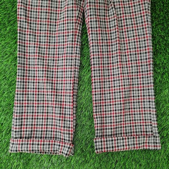 Vintage 80s Wool Plaid Pants Womens 14 34x28 Heavyweight - Picture 11 of 16